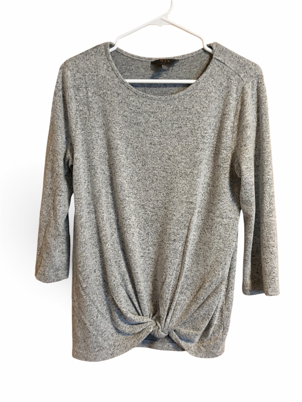 Mix by 41 Hawthorn Knot-Front Top Gray Small